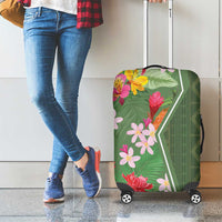 Africa Tropical Flowers Luggage Cover Green Version - Wonder Print Shop