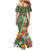 Africa Tropical Flowers Mermaid Dress Green Version - Wonder Print Shop
