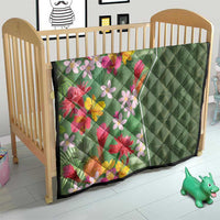 Africa Tropical Flowers Quilt Green Version - Wonder Print Shop