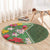 Africa Tropical Flowers Round Carpet Green Version