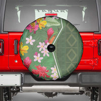 Africa Tropical Flowers Spare Tire Cover Green Version - Wonder Print Shop