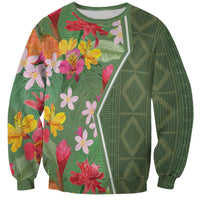 Africa Tropical Flowers Sweatshirt Green Version - Wonder Print Shop