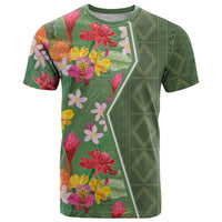Africa Tropical Flowers T Shirt Green Version - Wonder Print Shop