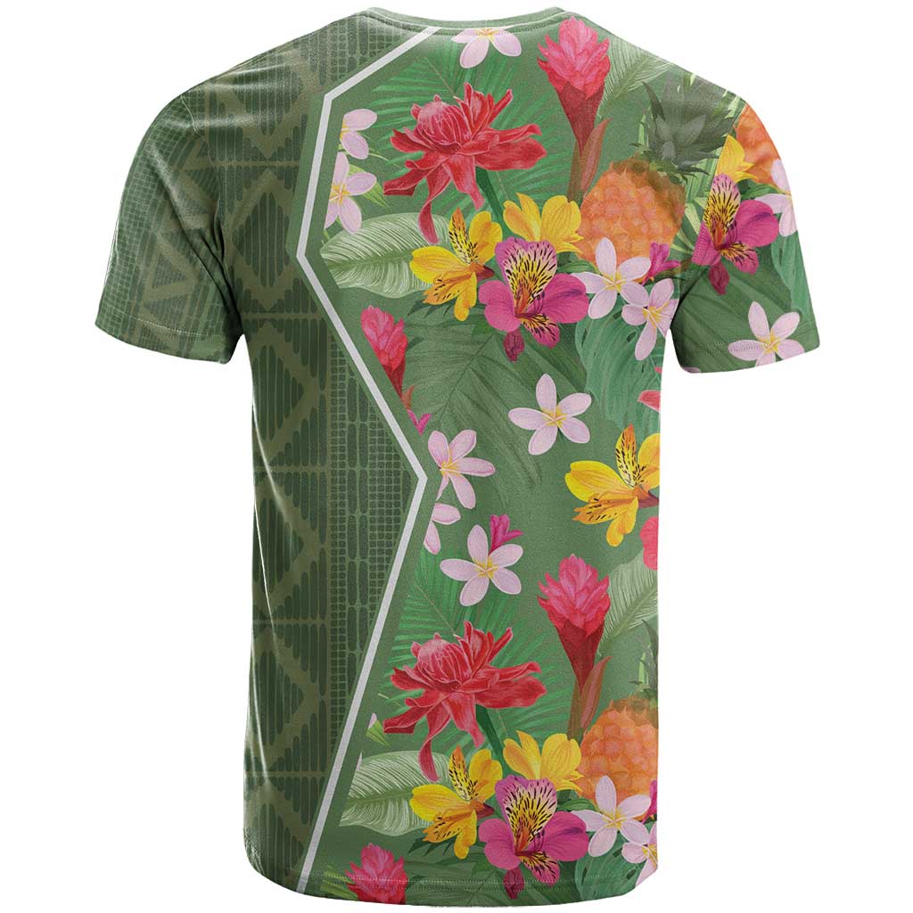 Africa Tropical Flowers T Shirt Green Version - Wonder Print Shop