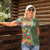 Africa Tropical Flowers Women Polo Shirt Green Version - Wonder Print Shop