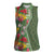 Africa Tropical Flowers Women Sleeveless Polo Shirt Green Version - Wonder Print Shop