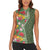 Africa Tropical Flowers Women Sleeveless Polo Shirt Green Version - Wonder Print Shop