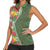 Africa Tropical Flowers Women Sleeveless Polo Shirt Green Version - Wonder Print Shop