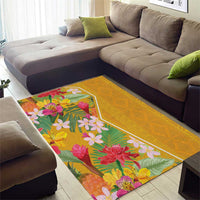 Africa Tropical Flowers Area Rug Yellow Version - Wonder Print Shop