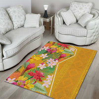 Africa Tropical Flowers Area Rug Yellow Version - Wonder Print Shop