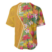 Africa Tropical Flowers Baseball Jersey Yellow Version - Wonder Print Shop