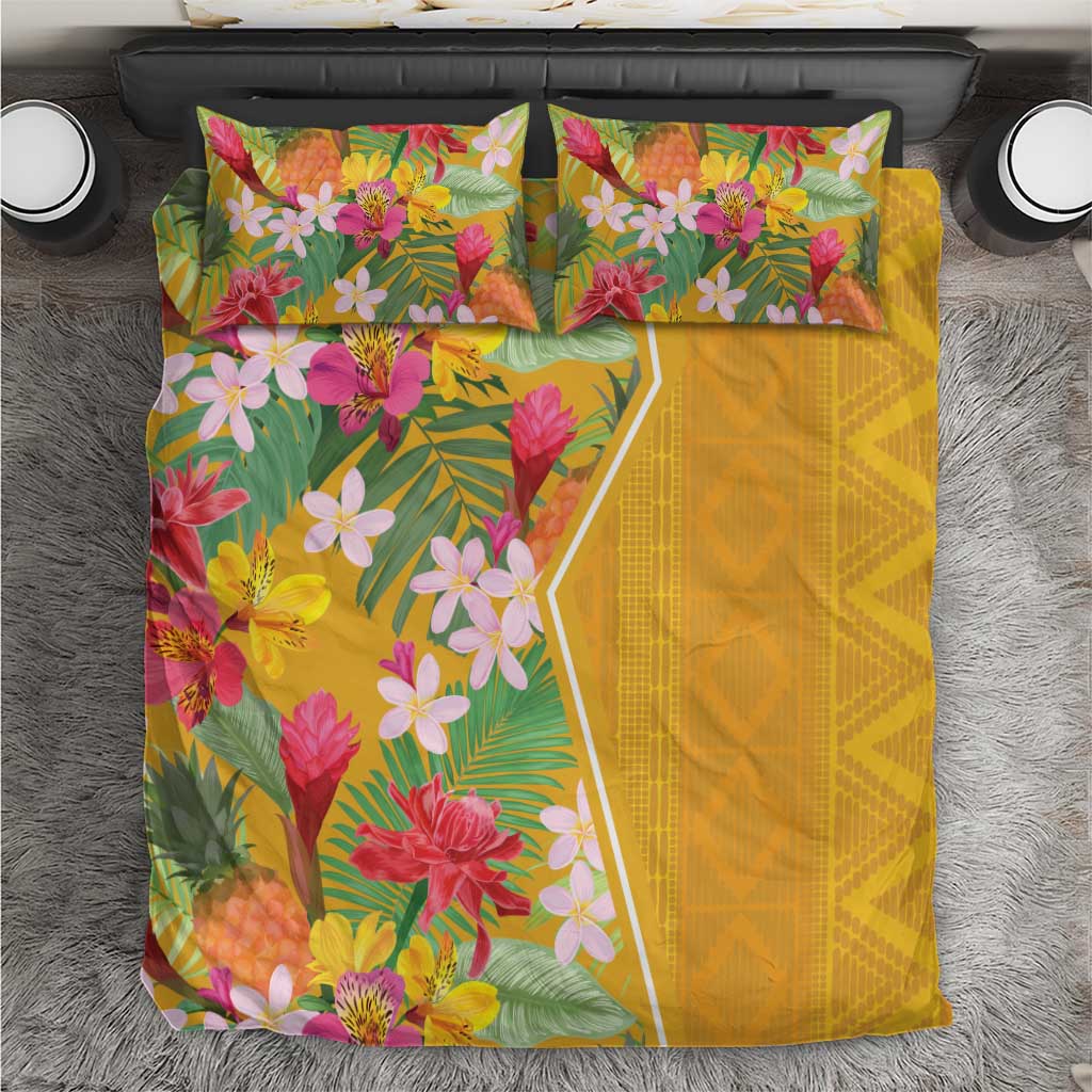 Africa Tropical Flowers Bedding Set Yellow Version - Wonder Print Shop