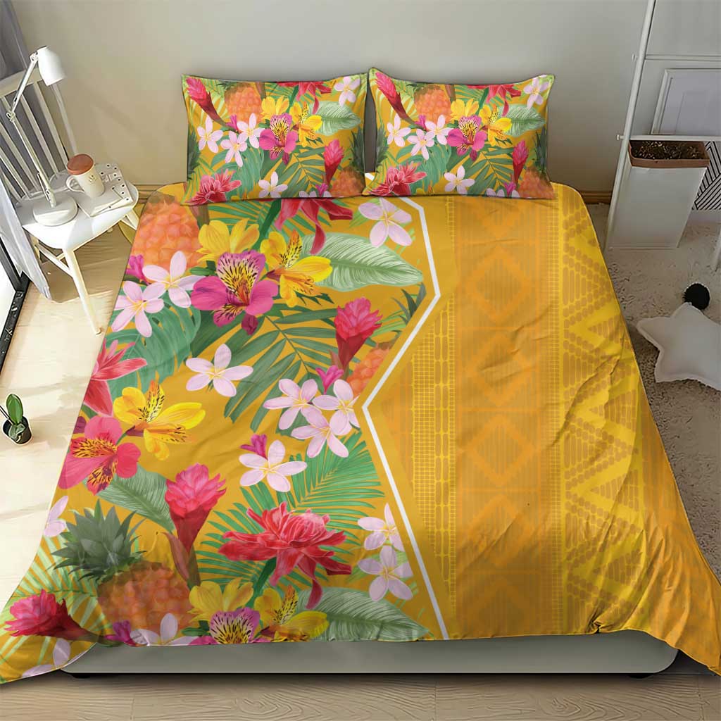 Africa Tropical Flowers Bedding Set Yellow Version - Wonder Print Shop
