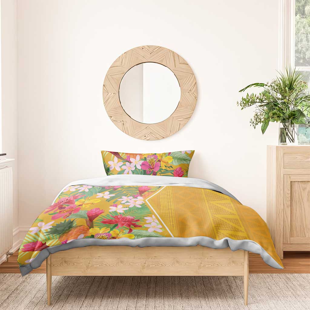 Africa Tropical Flowers Bedding Set Yellow Version - Wonder Print Shop