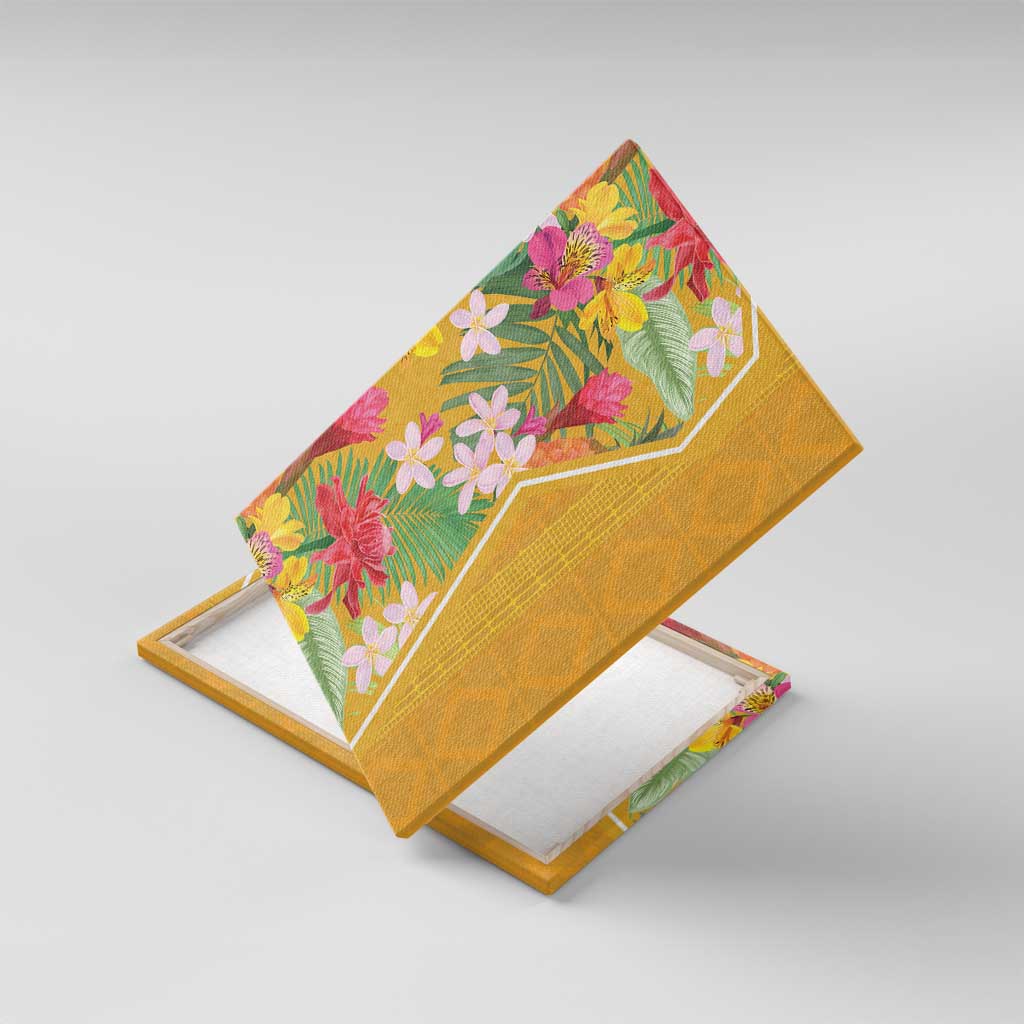Africa Tropical Flowers Canvas Wall Art Yellow Version - Wonder Print Shop