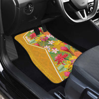Africa Tropical Flowers Car Mats Yellow Version - Wonder Print Shop