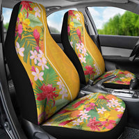 Africa Tropical Flowers Car Seat Cover Yellow Version - Wonder Print Shop