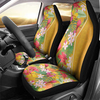 Africa Tropical Flowers Car Seat Cover Yellow Version - Wonder Print Shop