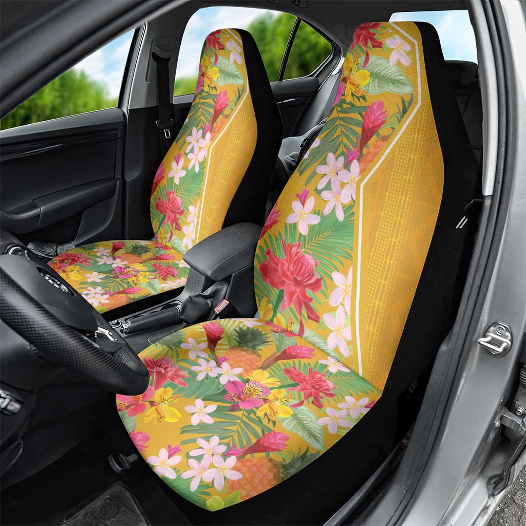 Africa Tropical Flowers Car Seat Cover Yellow Version - Wonder Print Shop