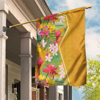 Africa Tropical Flowers Garden Flag Yellow Version - Wonder Print Shop