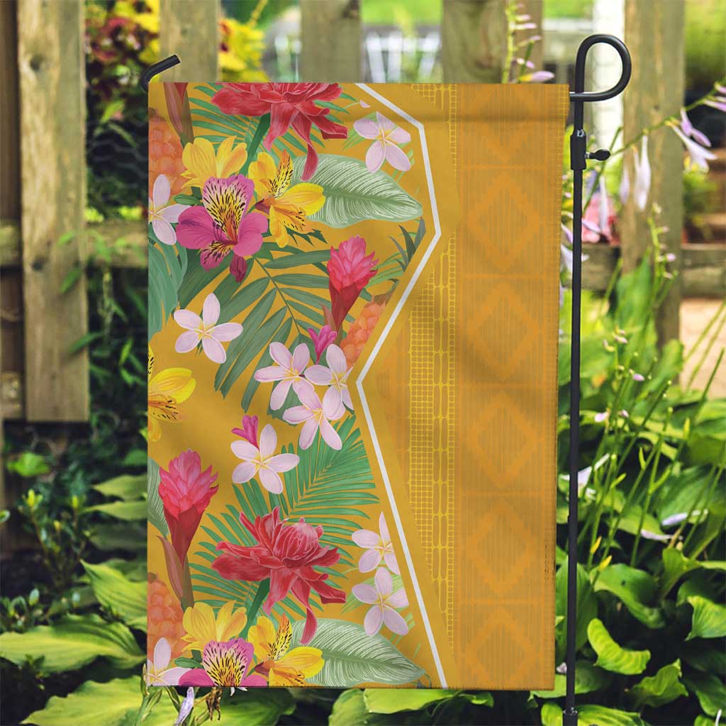 Africa Tropical Flowers Garden Flag Yellow Version - Wonder Print Shop