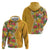Africa Tropical Flowers Hoodie Yellow Version - Wonder Print Shop
