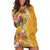 Africa Tropical Flowers Hoodie Dress Yellow Version - Wonder Print Shop