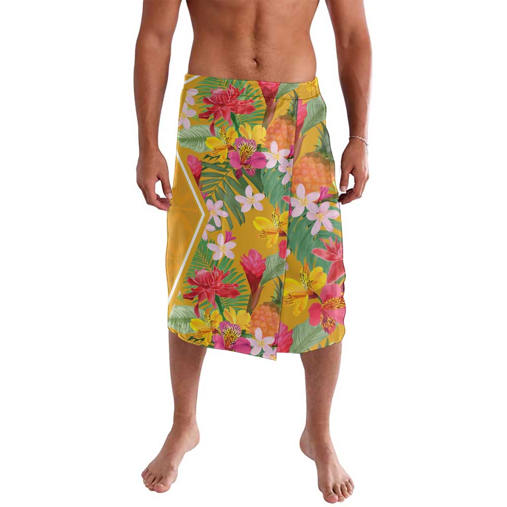 Africa Tropical Flowers Lavalava Yellow Version - Wonder Print Shop
