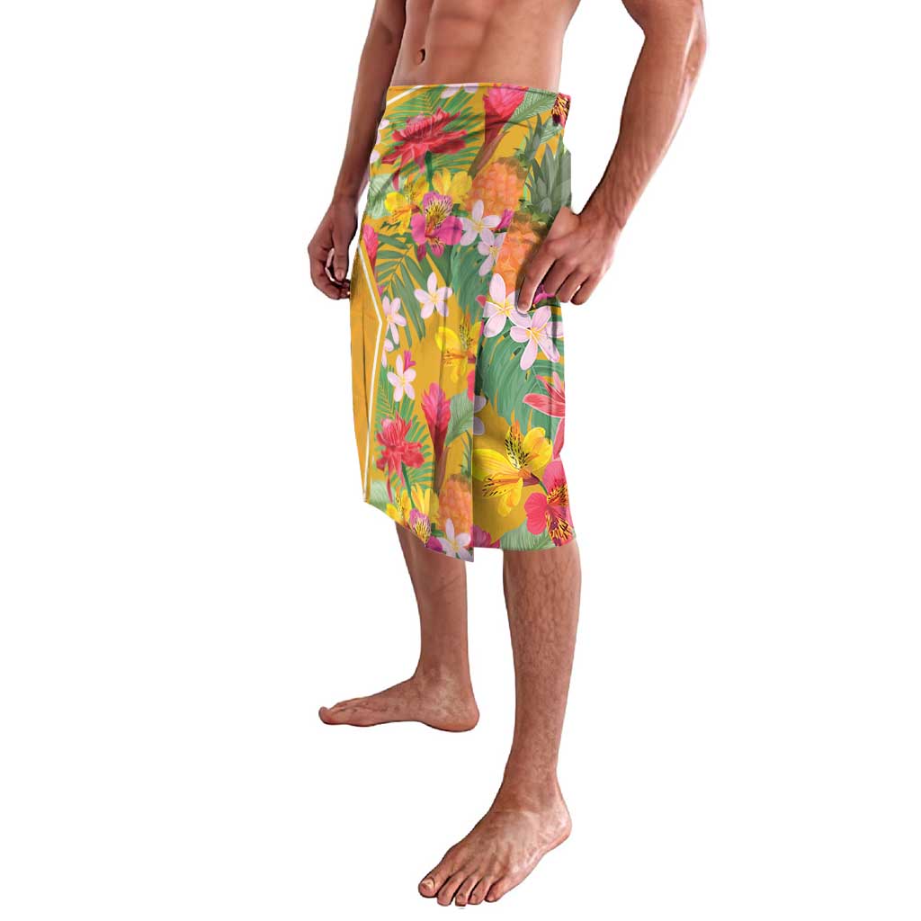 Africa Tropical Flowers Lavalava Yellow Version - Wonder Print Shop