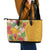 Africa Tropical Flowers Leather Tote Bag Yellow Version - Wonder Print Shop