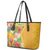 Africa Tropical Flowers Leather Tote Bag Yellow Version - Wonder Print Shop