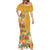 Africa Tropical Flowers Mermaid Dress Yellow Version - Wonder Print Shop