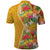Africa Tropical Flowers Polo Shirt Yellow Version - Wonder Print Shop