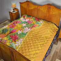Africa Tropical Flowers Quilt Yellow Version - Wonder Print Shop