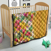 Africa Tropical Flowers Quilt Yellow Version - Wonder Print Shop