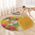 Africa Tropical Flowers Round Carpet Yellow Version