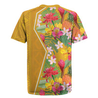 Africa Tropical Flowers Rugby Jersey Yellow Version - Wonder Print Shop
