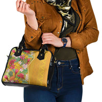 Africa Tropical Flowers Shoulder Handbag Yellow Version