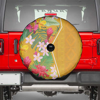 Africa Tropical Flowers Spare Tire Cover Yellow Version - Wonder Print Shop
