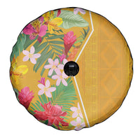 Africa Tropical Flowers Spare Tire Cover Yellow Version - Wonder Print Shop