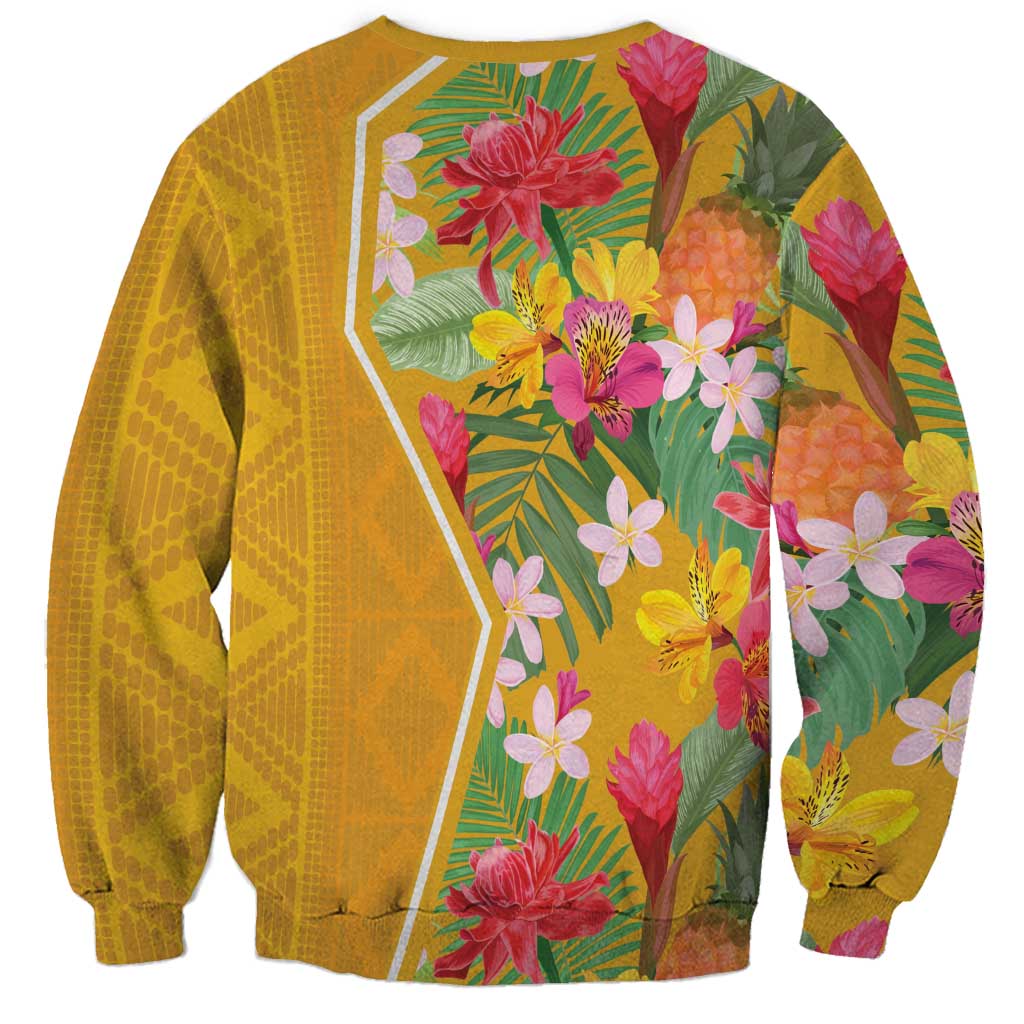 Africa Tropical Flowers Sweatshirt Yellow Version - Wonder Print Shop