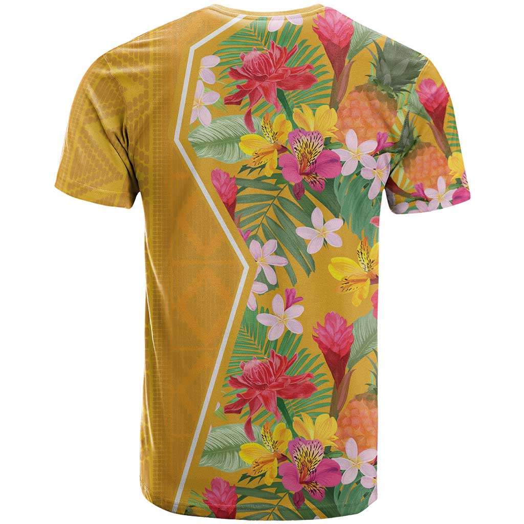 Africa Tropical Flowers T Shirt Yellow Version - Wonder Print Shop