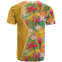 Africa Tropical Flowers T Shirt Yellow Version - Wonder Print Shop