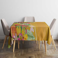 Africa Tropical Flowers Tablecloth Yellow Version - Wonder Print Shop