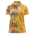Africa Tropical Flowers Women Polo Shirt Yellow Version - Wonder Print Shop