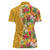 Africa Tropical Flowers Women Polo Shirt Yellow Version - Wonder Print Shop