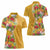 Africa Tropical Flowers Women Polo Shirt Yellow Version - Wonder Print Shop