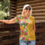 Africa Tropical Flowers Women Polo Shirt Yellow Version - Wonder Print Shop