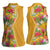 Africa Tropical Flowers Women Sleeveless Polo Shirt Yellow Version - Wonder Print Shop