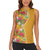 Africa Tropical Flowers Women Sleeveless Polo Shirt Yellow Version - Wonder Print Shop